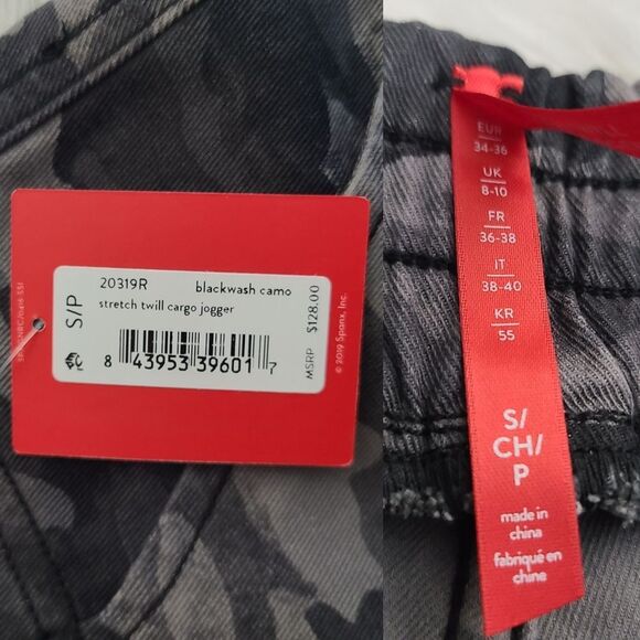 NWT|Spanx Stretch Twill Blackwash Cargo Jogger, SMALL - Picture 10 of 10